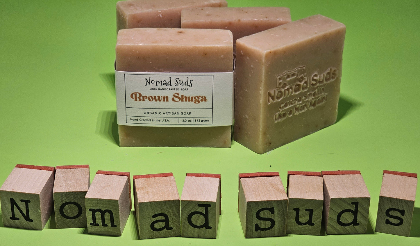 Brown Shuga 5oz HandMade soaps, Soaps for Men, All Natural Soap