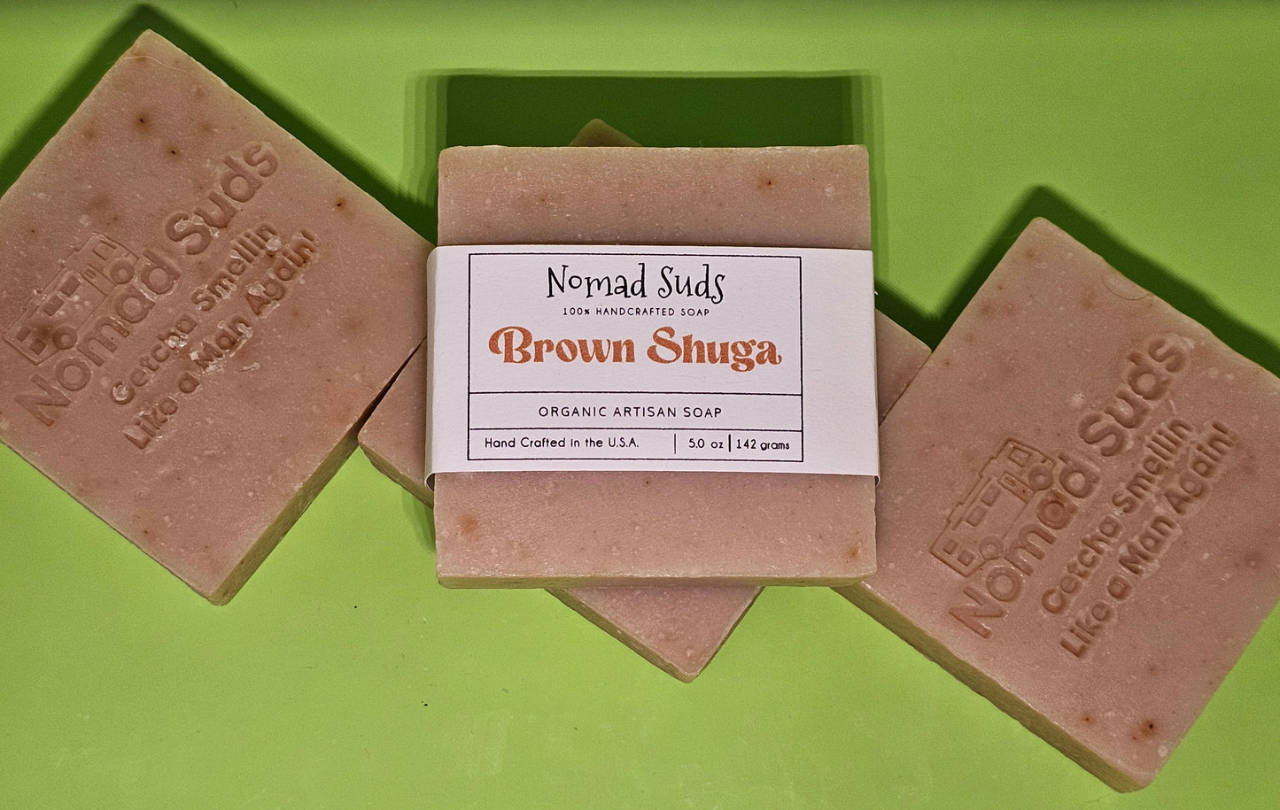 Brown Shuga 5oz HandMade soaps, Soaps for Men, All Natural Soap