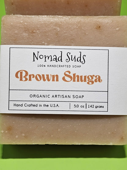 Brown Shuga 5oz HandMade soaps, Soaps for Men, All Natural Soap