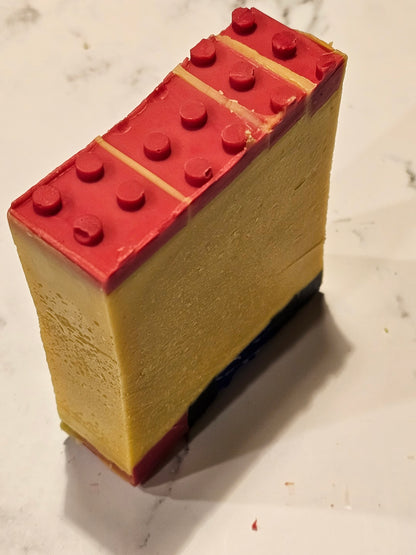 Bricks All Natural Handmade Soap 7.5oz Bar (Each Bar comes with a random Minifig!!!)