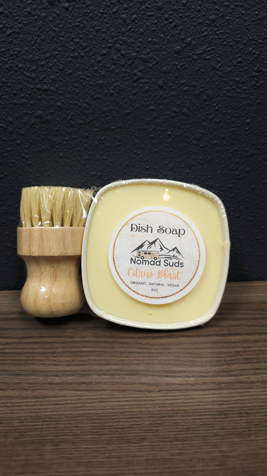Nomad Suds All Natural Dish soap (W/ Bamboo Brush)