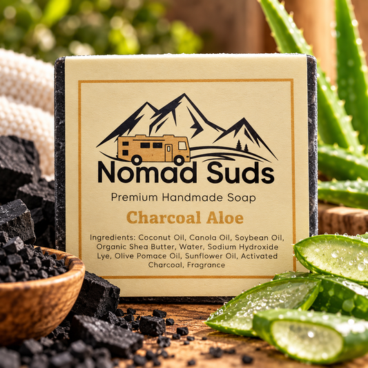 Charcoal Aloe  Handmade All Natural 5oz Soap