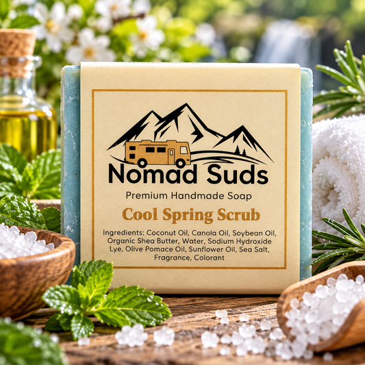 Cool Spring Scrub Handmade All Natural 5oz Soap