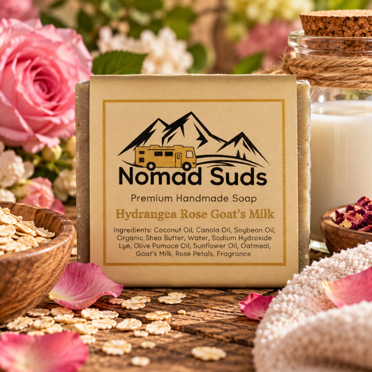 Hydrangea Rose Goat's Milk Handmade All Natural 5oz Soap
