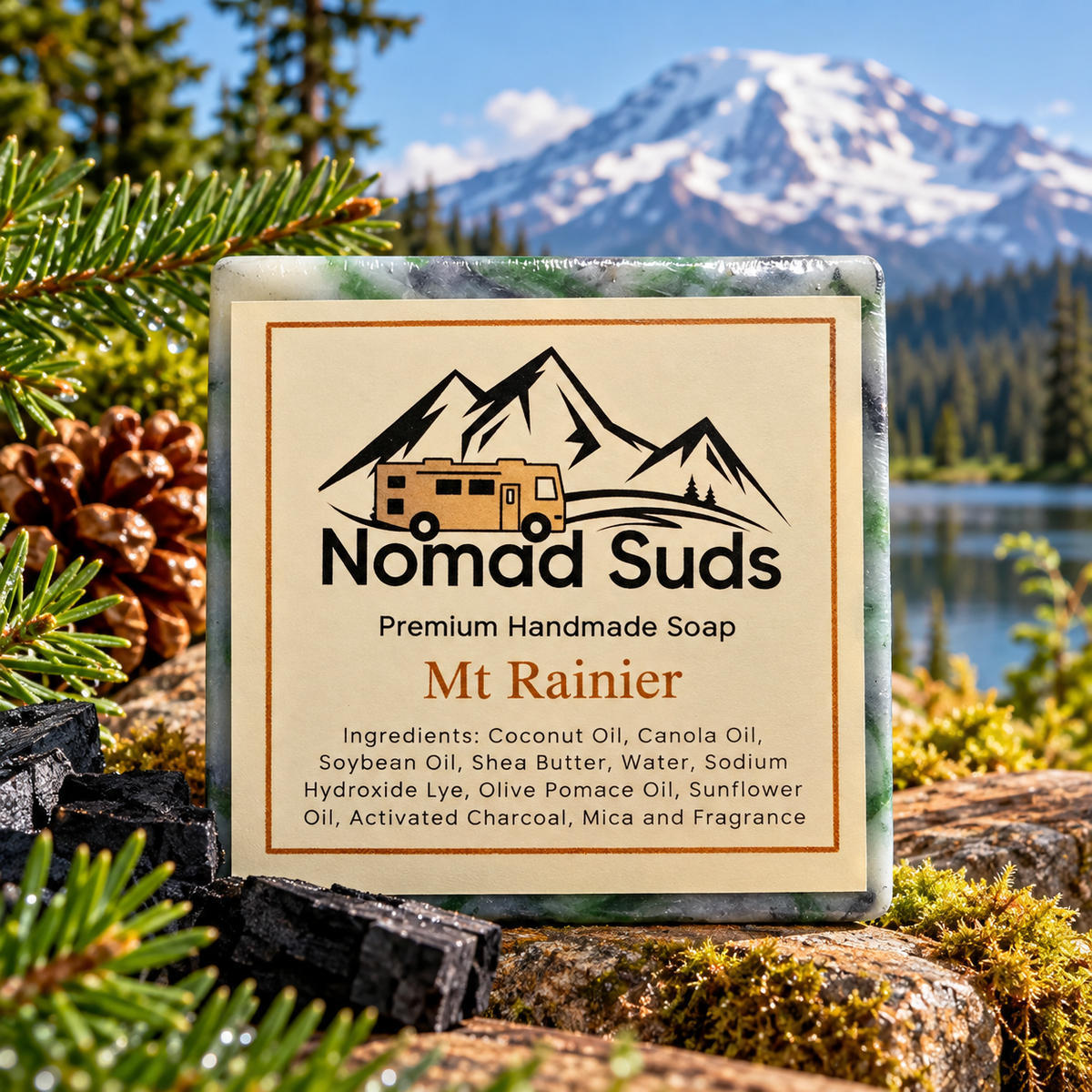 Mt Rainier 5oz HandMade soaps, Soaps for Men, All Natural Soap