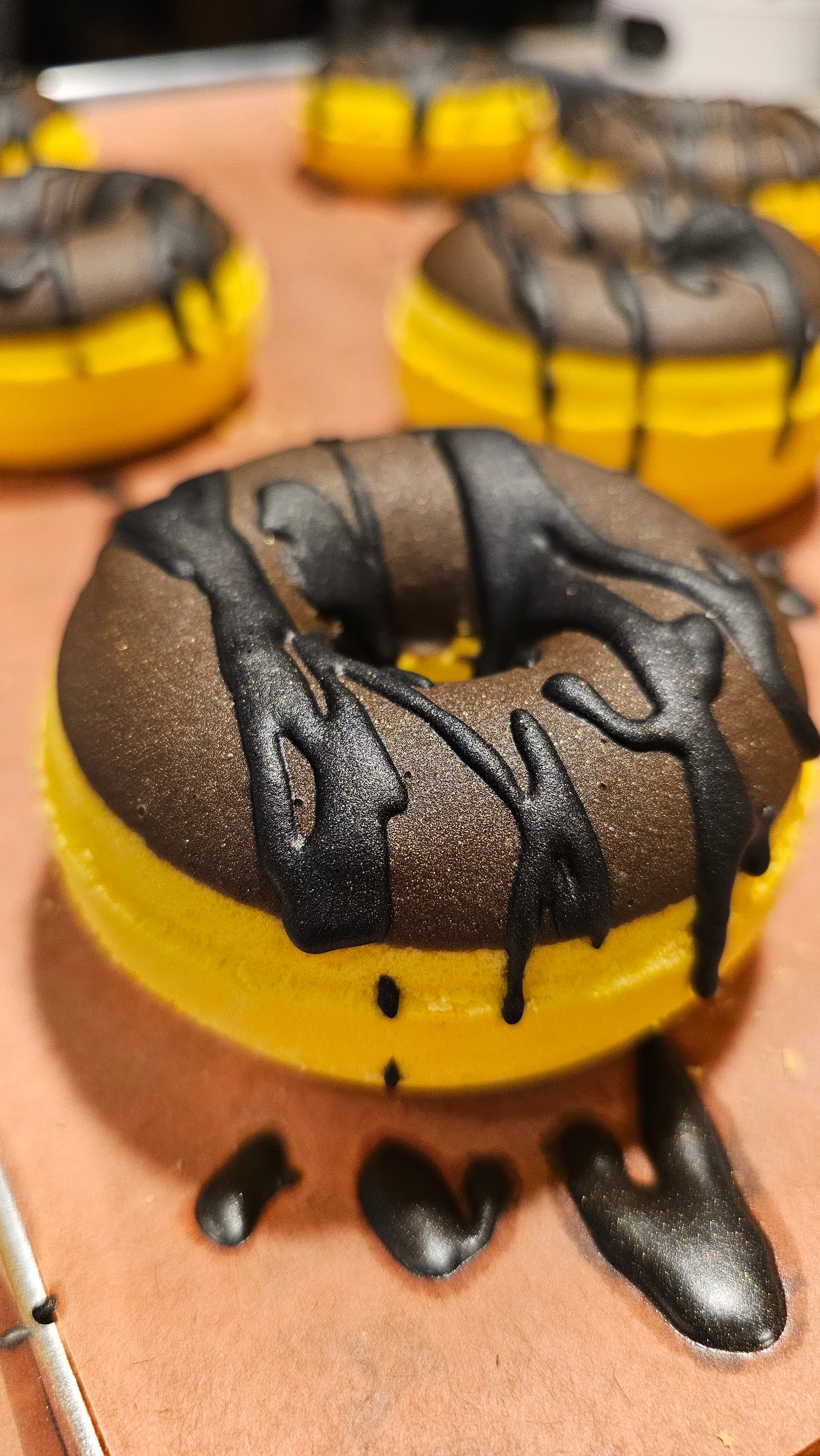 Lemon Curd Chocolate Drizzle Donut Surpirse