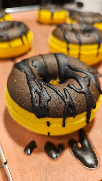 Lemon Curd Chocolate Drizzle Donut Surpirse
