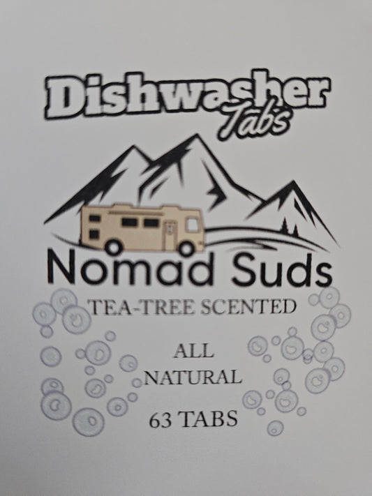 Nomad Suds Dishwasher Tabs TEA TREE SCENTED *63 Tabs*