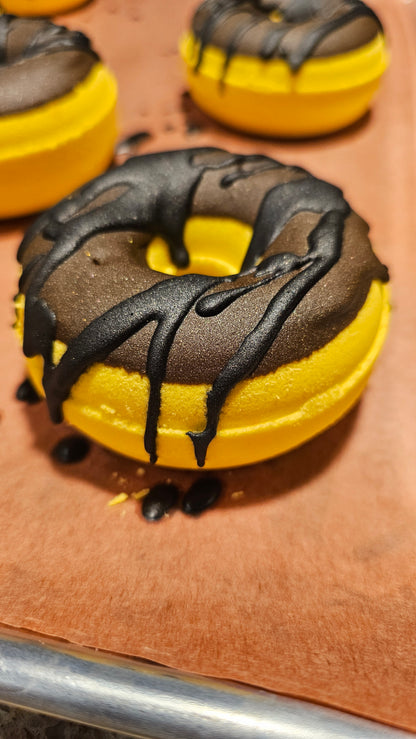 Lemon Curd Chocolate Drizzle Donut Surpirse